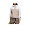 Trainingsserie Colorblock Kapuzen-Reißverschluss Langarmjacke Damen Jacke Sand-Grau Khaki 962437609-2