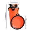 Dog Travel Water Bottle Bowls 2 in 1 Pet Food Container with Collapsible Portable Dog Food Bowl Outdoor Water Bowls for Pet Cat