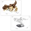 Jurassic Park Spielzeug Dinosaurier Fossil Velociraptor Tyrannosaurus Skelett Modell Bausteine Ziegel Kits Geburtstag Geschenk für Kinder Kinder