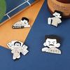 Unique Style Geometric Metal Badge For Learning Enthusiasts Featuring Xun Lu