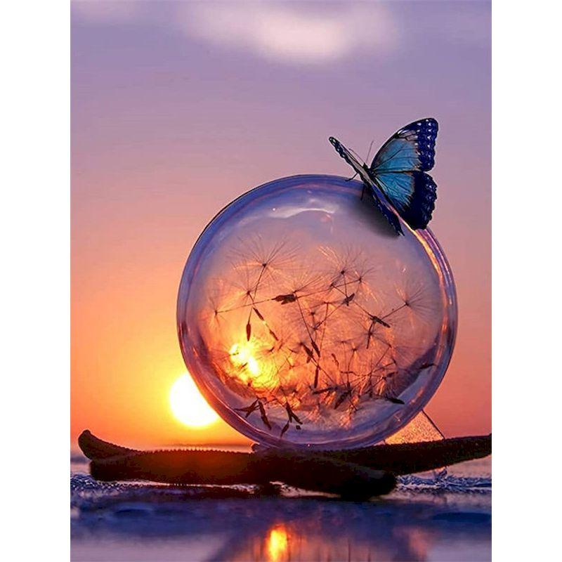 5d Diy Diamond Painting Glass Water Cup Scenery Mosaic Diamond Embroidery Full Square Cross Stitch Home Landscape Wall