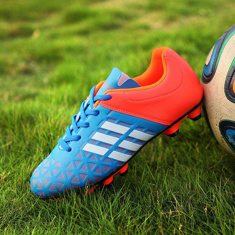 1 Children's Long-nail Football Shoes, Men's and Women's Middle-aged and Older Children's Five-a-side Leather Football Shoes, Broken Nail Sports