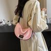 Stylish Pu Dumpling Bag Versatile Summer Shoulder Bag With Soft Medium Hardness And Zipper Closure