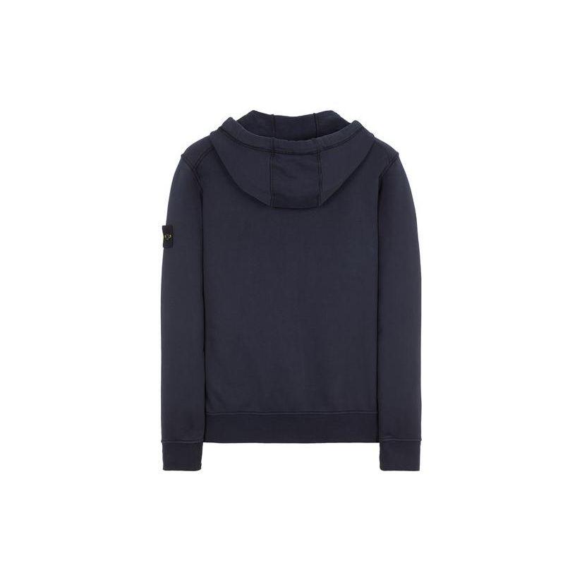 STONE ISLAND FW23 Solid Color Hooded Zip-Up Long Sleeve Jacket Men Jacket Blue 791564251-A0020