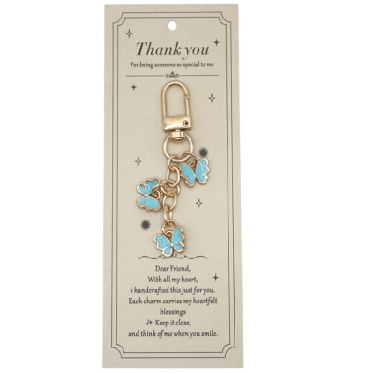 Practical Butterfly Keychain Metal Construction Secure Closure for Keys and Bag Decors Everyday Convenience and Style
