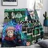 1PC Jujutsu Kaisen Patterned Flannel Blanket Suitable For All Seasons For Home Decor Warmth And Comfort Gifts Holiday Present