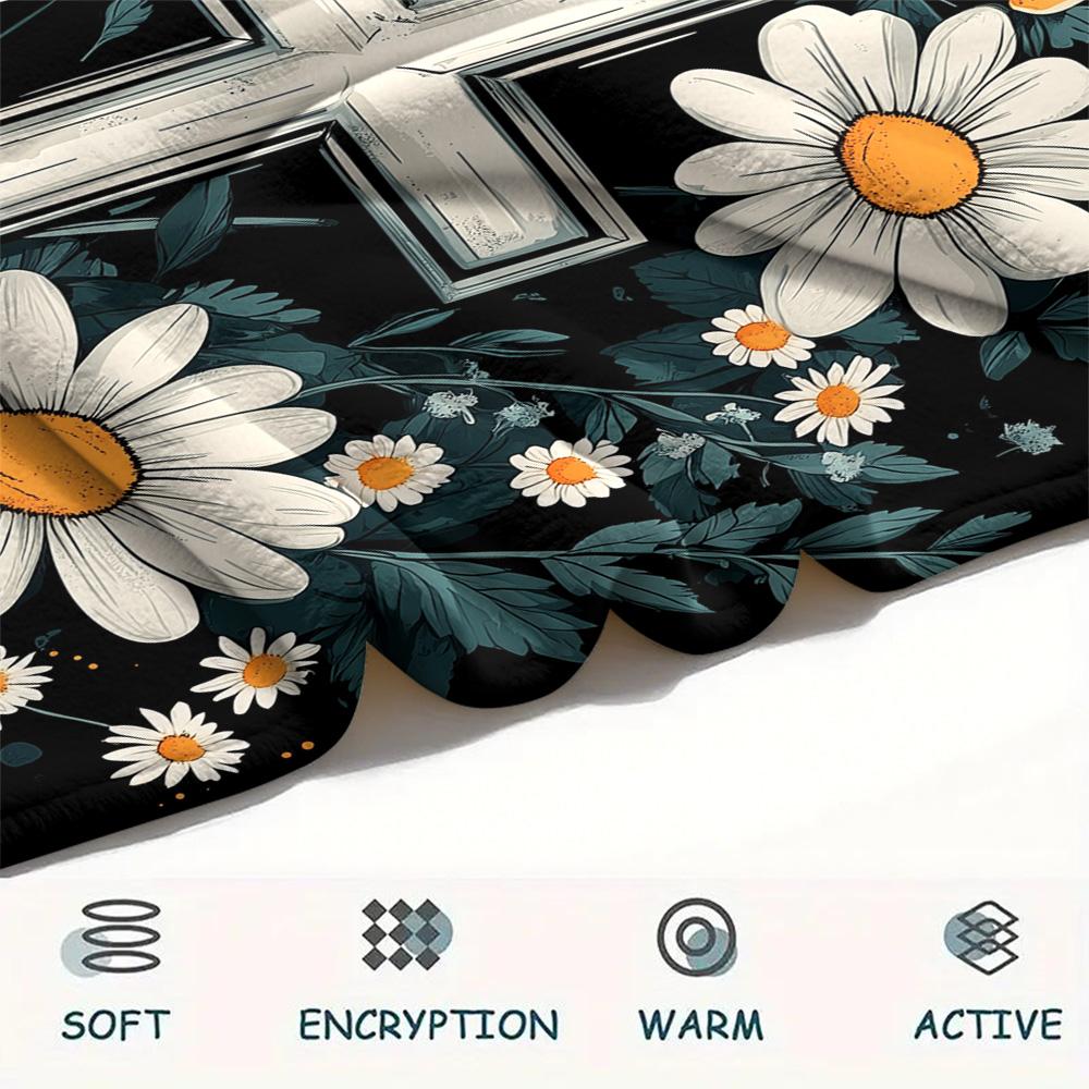 Flanelldecke mit Gänseblümchen- und Schmetterlingsmuster, hochwertig und bequem für alle Jahreszeiten, Heimdekoration, Wärme und Komfort