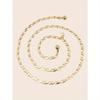 1pc Stylish Zinc Alloy Chain Waist Belt, Gold/Silver Color, Versatile Metal Waist Chain To Match Dress, Skirt, Pants, Suitable For Valentine's Day