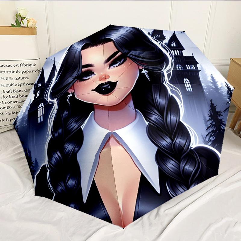 Gothic Fashion And Mystery 8-Frame for Travel, camping, Casual Lightweight Portable Umbrella, Essential for every family Holidays Birthday Gift