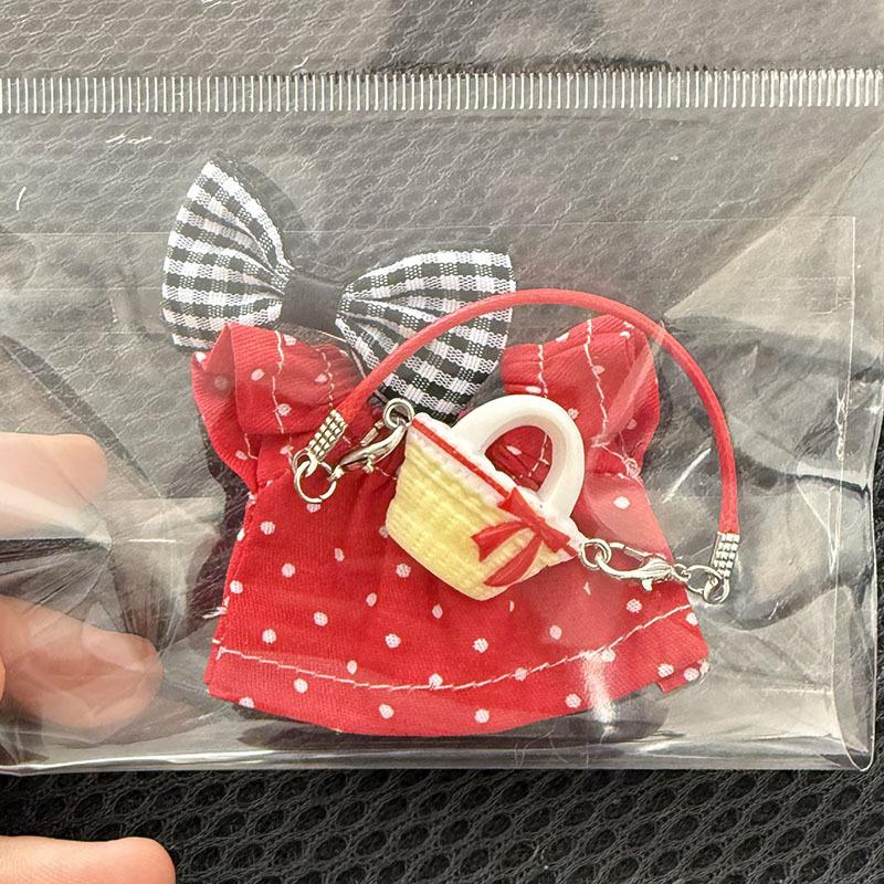 Non-Toxic For Mini Labubu 4.0 Pin For Love Series Dress 3Pcs Floral Skirt Set Doll Clothes Outfit Accessories Labubu Cute Outfit