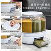 Large Capacity Rotating Rice Container, 360-Degree Rotating, Food Storage, Airtight, Moisture-Proof, Insect Repellent, Stylish, Measuring Rice Box, Gr
