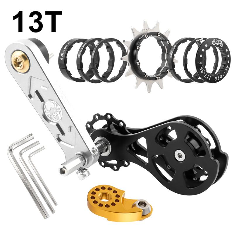MUQZI Fahrradkassetten-Umrüstsatz 12t-22t Single Speed Kassettenritzel und Kettenspanner für MTB Rennrad