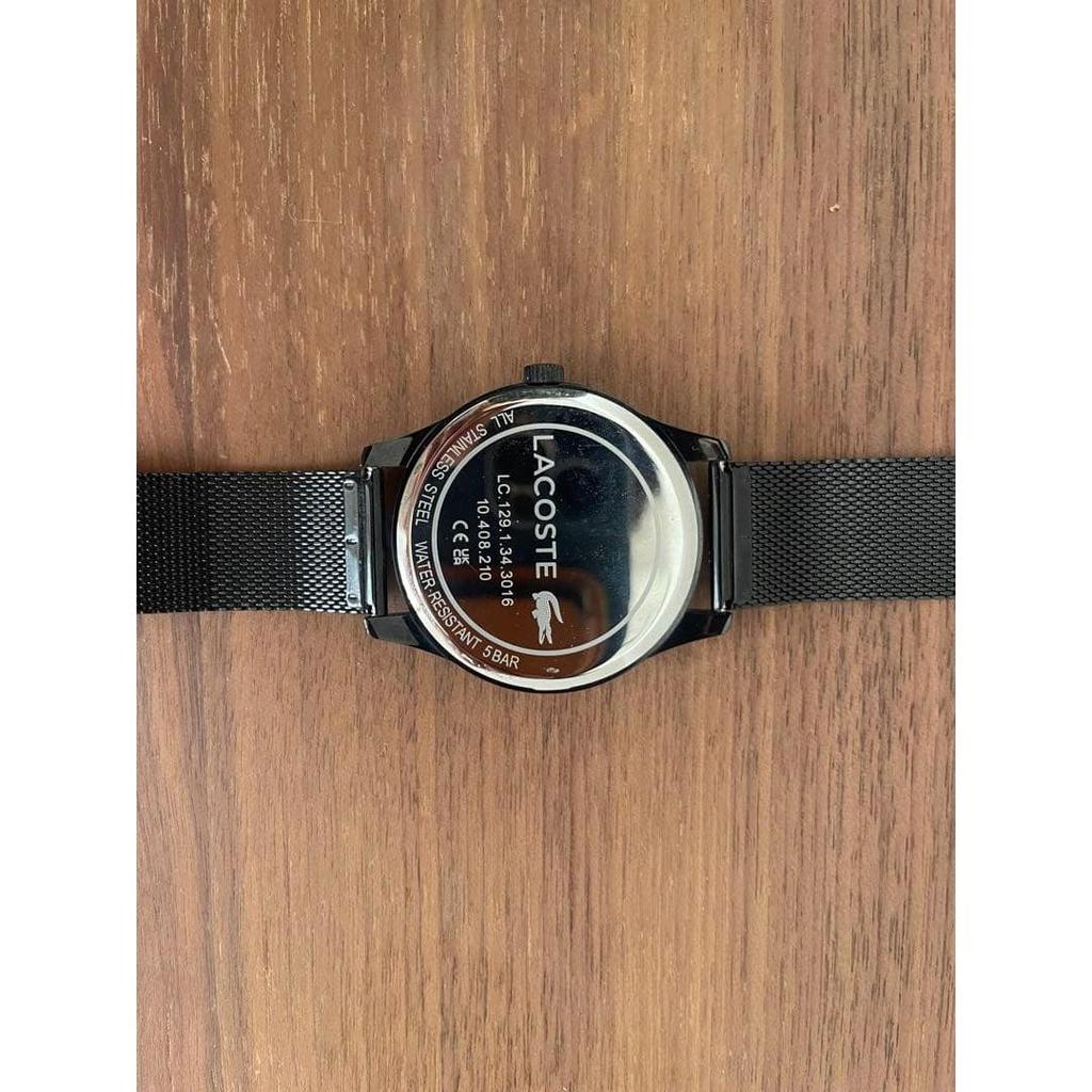 Used LACOSTE Watch Body Black Mesh Belt