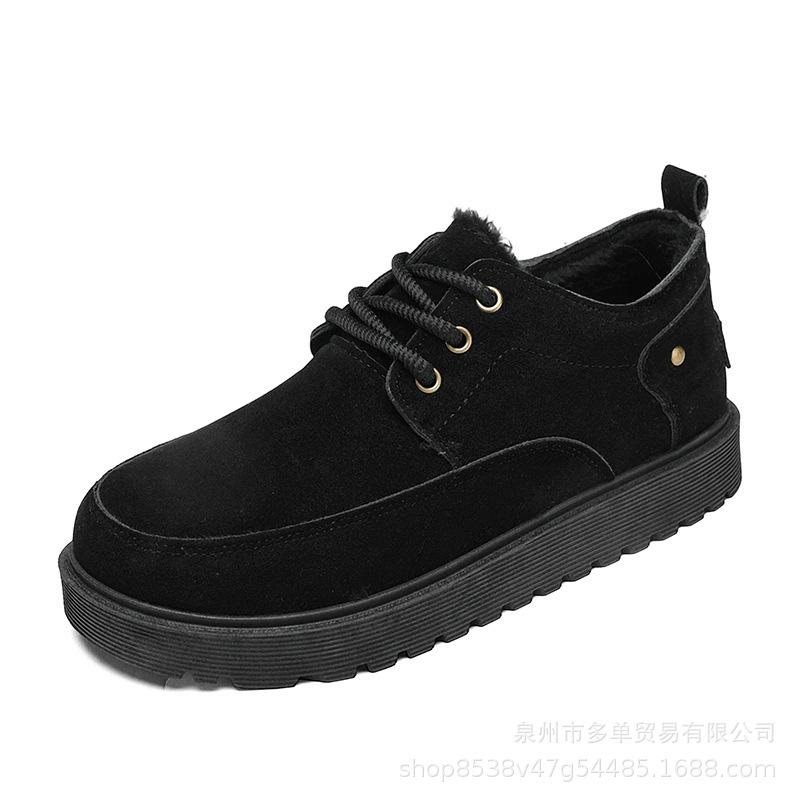Winter new snow boots thickened warm cotton shoes outdoor velvet bread shoes 39 чёрный