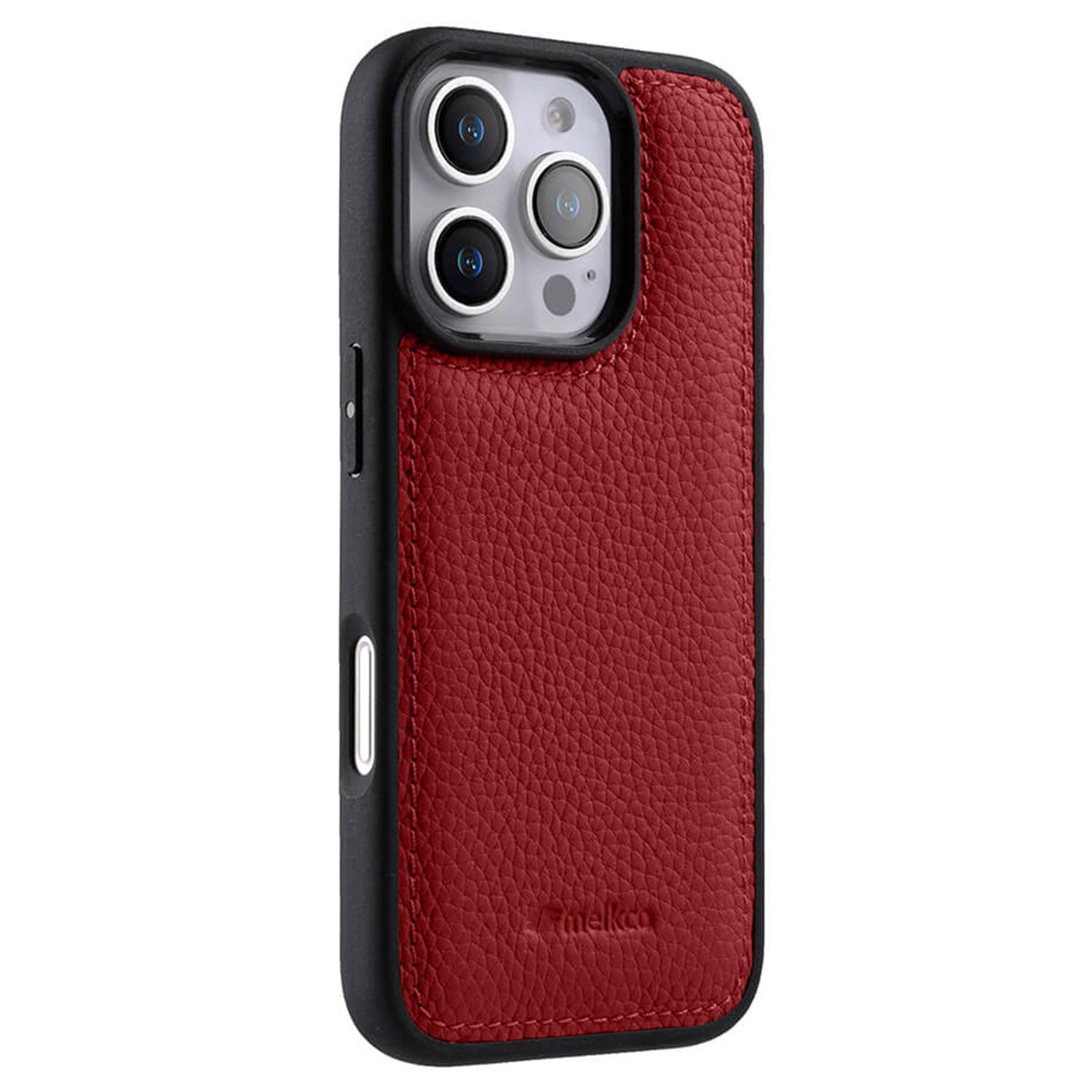 

MELKCO Чохол для iPhone 16 Pro Max Покриття з натуральної коров ячої шкіри PC Чохол для телефону D