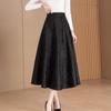 National Style New Chinese Style Skirt Women Spring New Mid-length Jacquard High-waisted A-line Temperament Slim Umbrella Skirt
