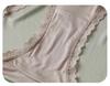 42-Stitch Mulberry Silk Lace Mid-Waist Breathable Boyshorts for Women