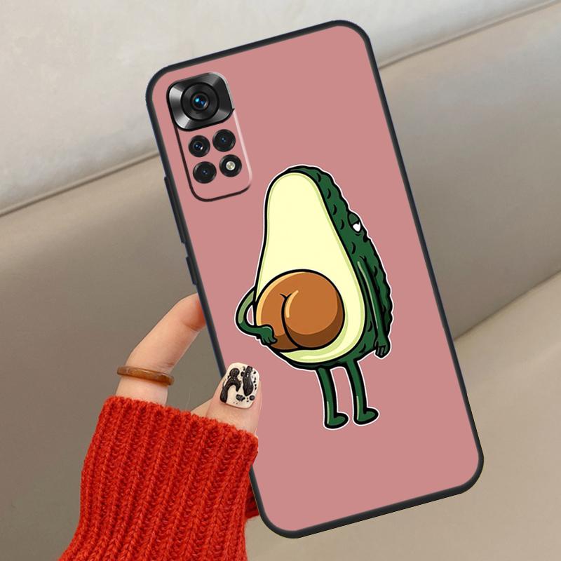 Cute Avocado Fruits Case For Xiaomi Redmi Note 14 13 12 10 11 15 Pro Plus Cover For Redmi 15 15C 13C 10C 12C 14C