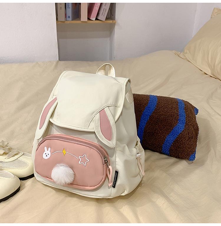 Adorable Large Capacity Rabbit Anime Backpack for High School Girls