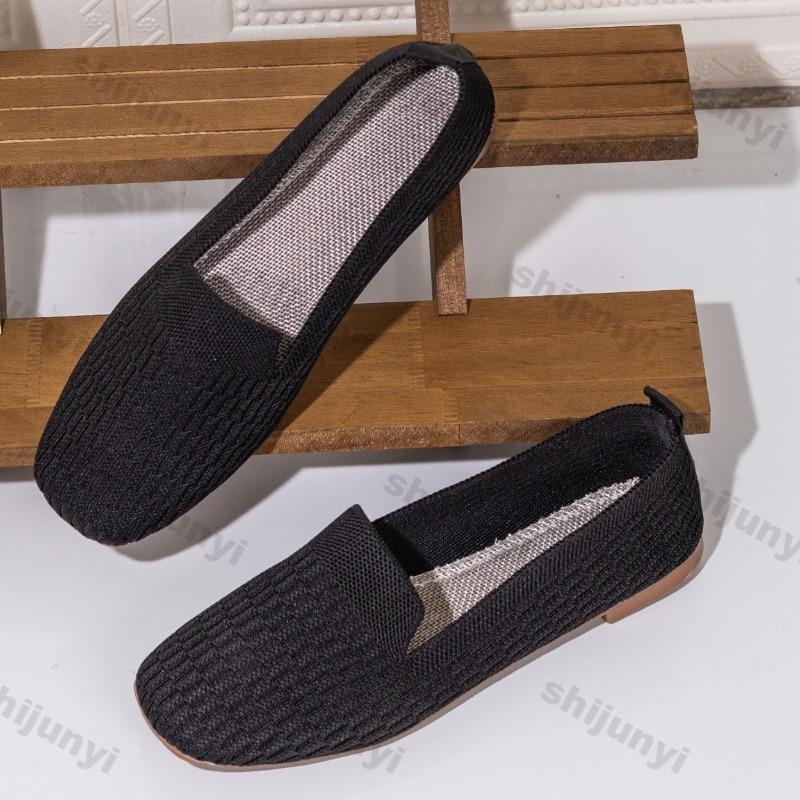 Fashion Women's Mesh Shoes 2025 Spring Summer New Breathable Lightweight Comfortable Non Slip Casual Shoes Fashion Slip on Vintage Flats