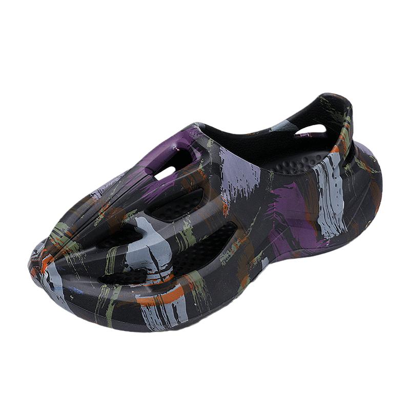 Unisex Beach Sandals EVA Women Men Hollow Garden Shoes Tie-dyed Designer Hole Slippers Sneakers Water Shoes Slip On Foam Runner