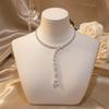 Sparkling Zircon Rhinestone Choker Water Drop Women Neck Jewelry Elegant Crystal Necklace  Gifts