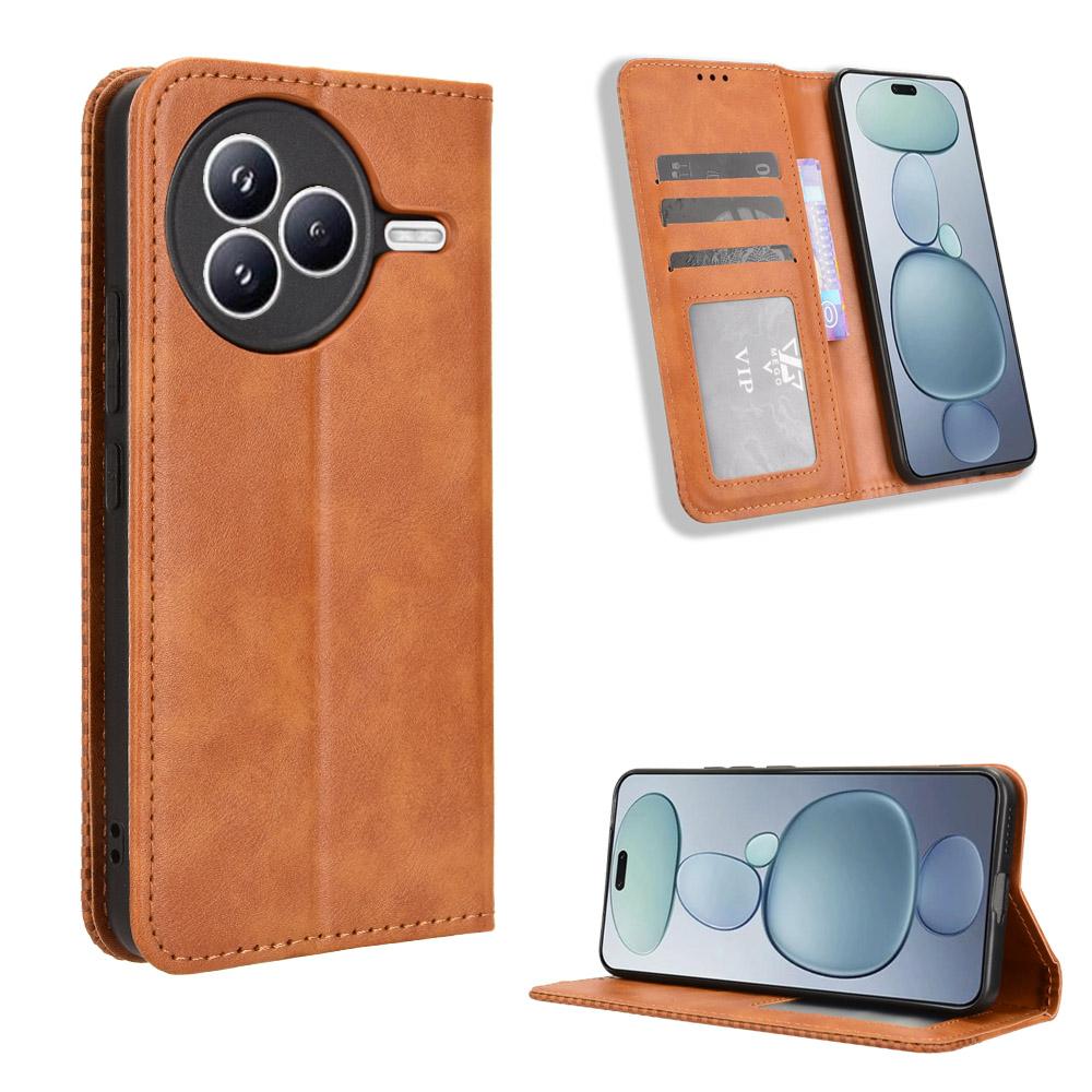 For Xiaomi Civi 5 Pro 5G Leather Case Wallet Stand Retro Texture Phone Cover