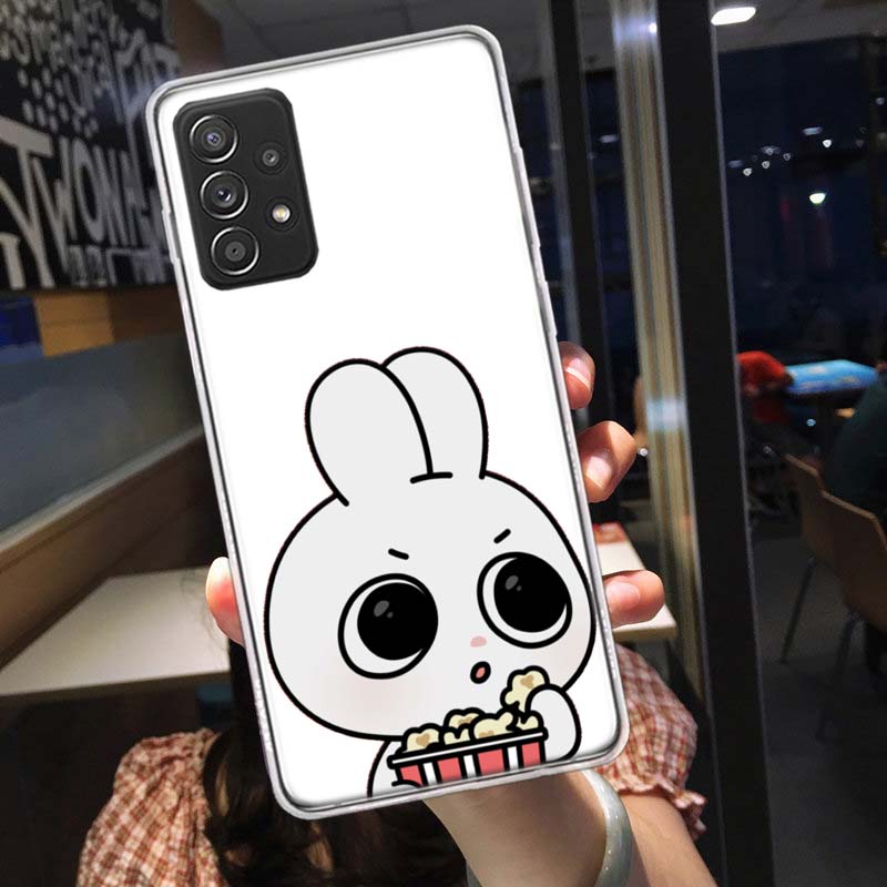 Cute Cartoon K-Kkamang Phone Case for Samsung A54 A57 A37 A17 A14 A15 A12 A24 A34 A55 A35 A25 A52S A07 A05S A04S A22 A32 A72 Gal