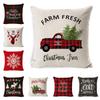 New Christmas Pillowcase Cushion Car Waist Protector Bedside Pillowcase Christmas Linen Pillowcase