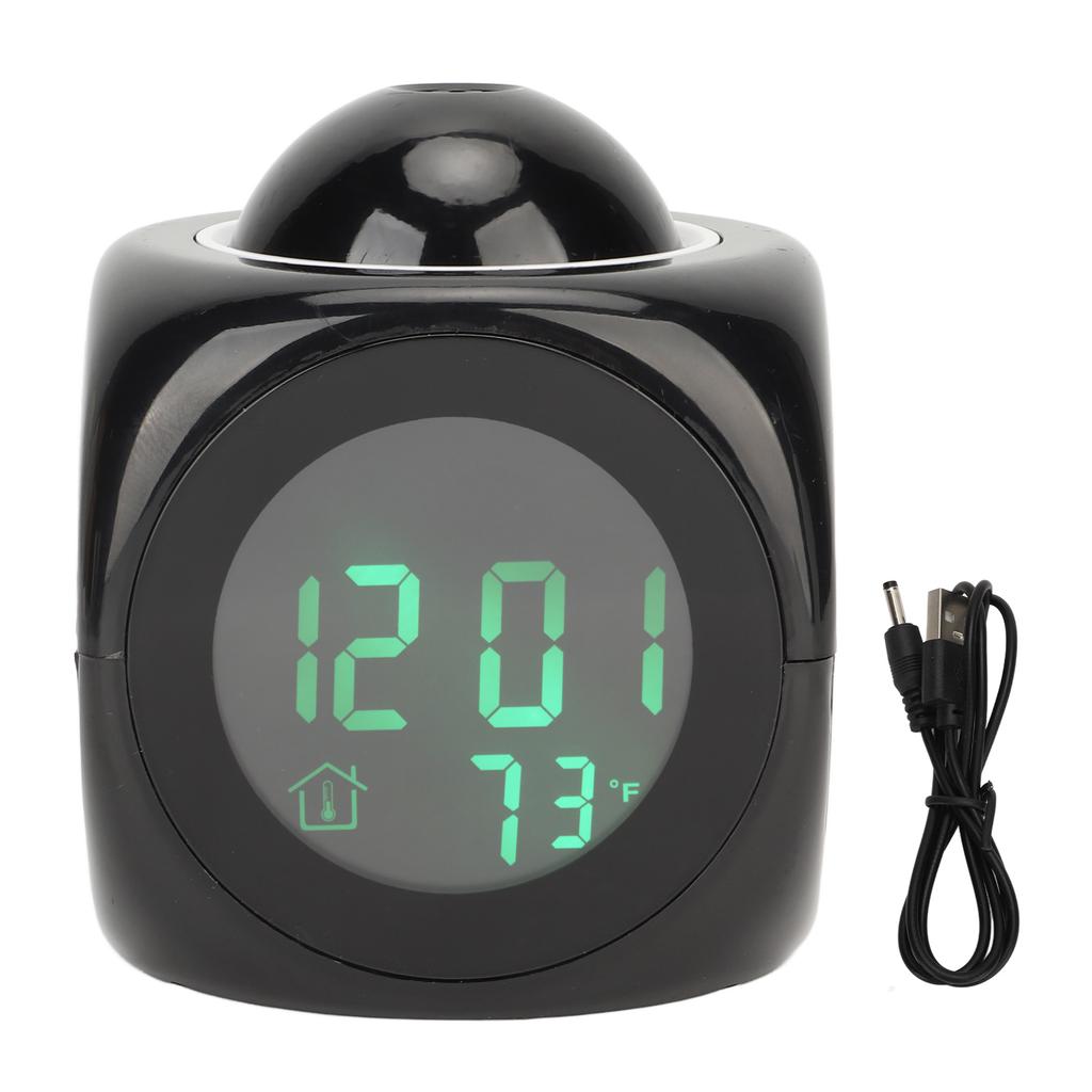 Projection Clock LED Display Projection Alarm Clock Mini Voice Timing Digital Clock Projector With