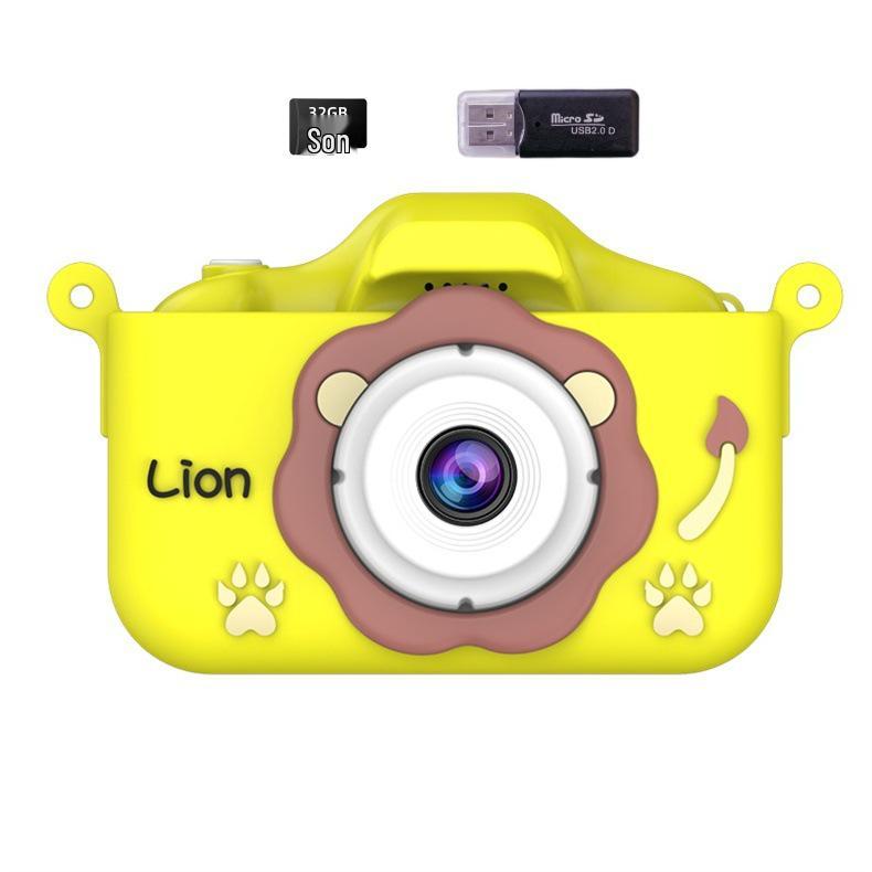 Children's Dual Lens Cartoon Digital Camera with Selfie, Video, Game, and Music Features