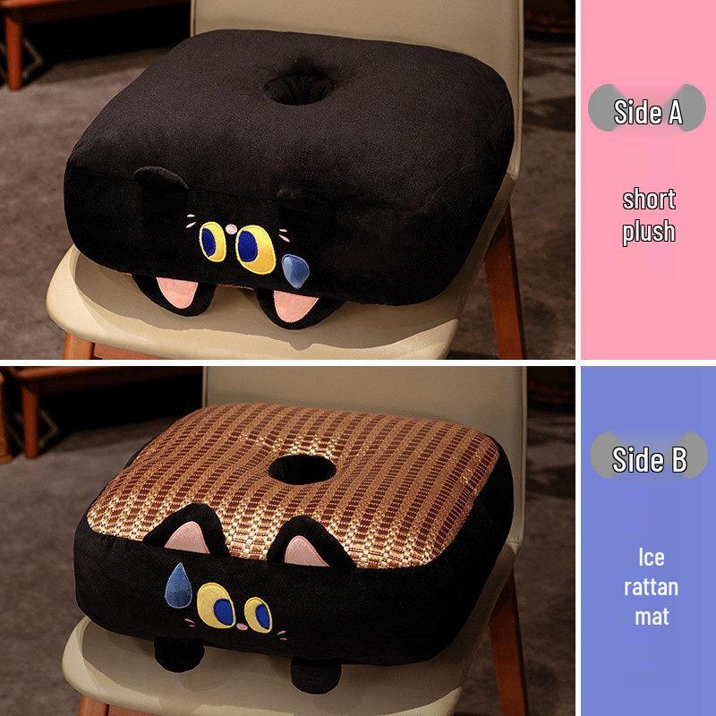 Cartoon Office Seat Cushion for Long Sitting - Universal, Thick, and Cute for All Seasons