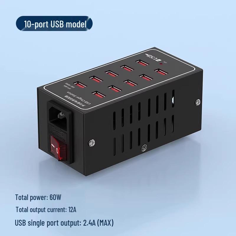 Multi-Port USB Fast Charger: Smart Desktop Charging Station for Multiple Devices