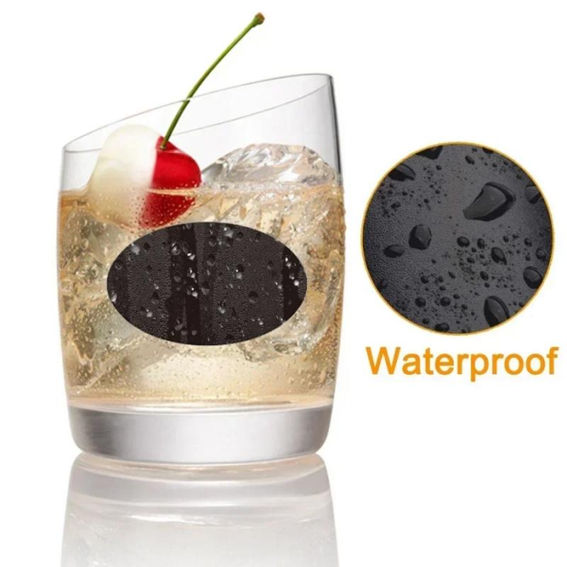 40pcsRectangular Black Sticker Erasable opposite Sex Blackboard Label Kitchen Bathroom Spice Jar Glass Bottle Can Juice Bottle S