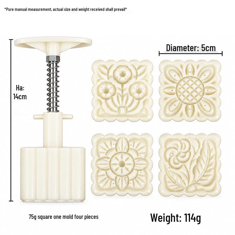 Mid-Autumn Festival Mooncake & Pastry Baking Press Mold Tool for Ice Skin and Green Bean Cake