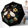 1pc Bee Illustration Automatic Umbrella 8-Bone Design Compact Gear for Outdoor Travel, Perfect Holiday Gift  Yy250827043