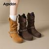 Pile boots new autumn merard western retro beacon short boots medium tube martin boots
