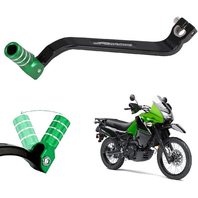 JFG Racing Motorcycle Gear Shifter Lever Extended 10mm Folding Tip CNC for KLR 650 KLR650 1987-2018 Black