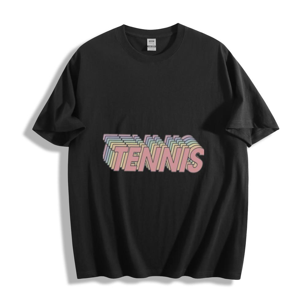 

Tennis Vibes T-Shirt - Colorful Text Design Unisex Tee 4XL