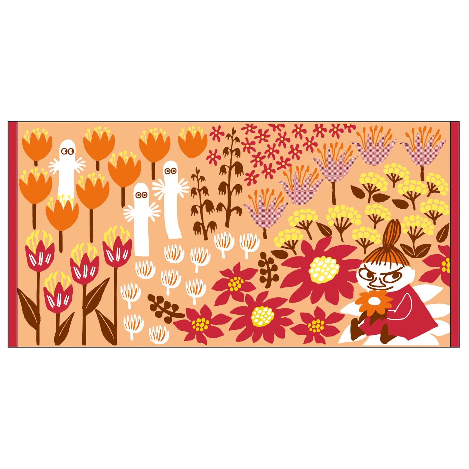 

Marushin Mini Bath Towel MOOMIN Orange Tulip 50 x 100cm 1405038800 Approx.