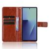 For Samsung Galaxy Z Fold7 5G Phone Case Pencil Slot Stand Leather Cover Crazy Horse Texture