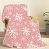 P-Pink S-Snowflake P-Pattern Blanket Soft Throw Blanket for Home Bedroom Bed Sofa Picnic Travel Office Rest Cover Blanket Gift