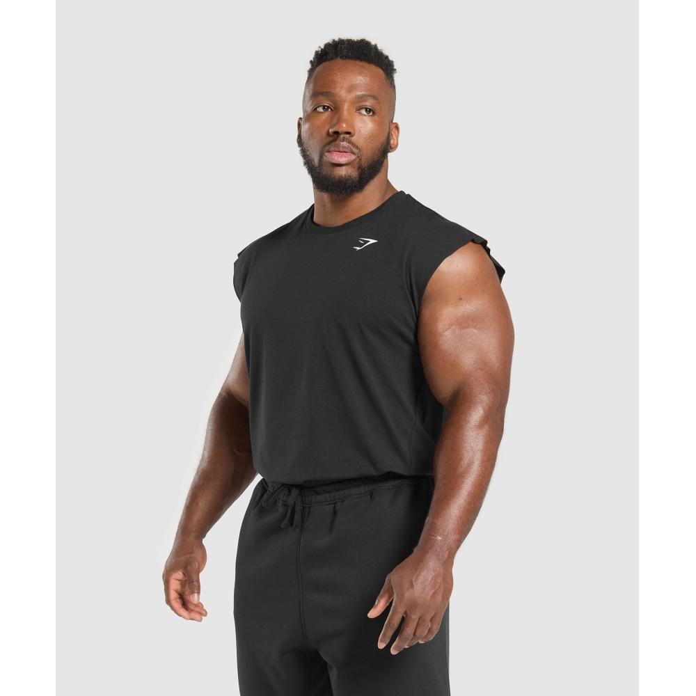 Gymshark Critical Cut Off Tank Black A1a2s Bb2j