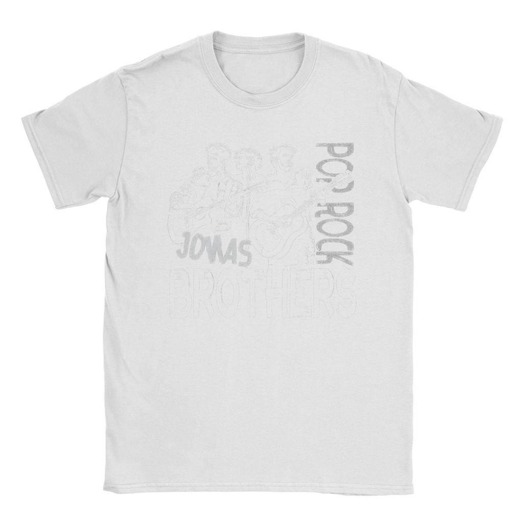 Men's Jonas Brother T Shirts Music  Cotton Clothes Vintage Short Sleeve Round Collar Tees Printed T-Shirt
