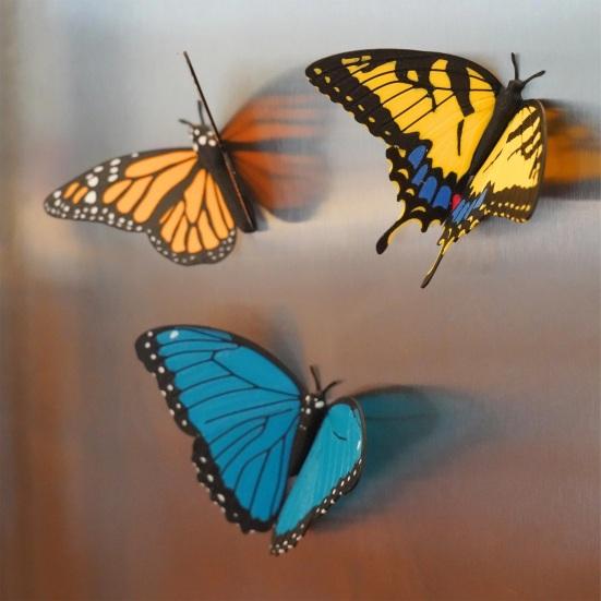 1/3/6 Buc Magneți de Frigider Fluture 3D DIY Casă Birou Bucătărie Dulap Frigider Realist