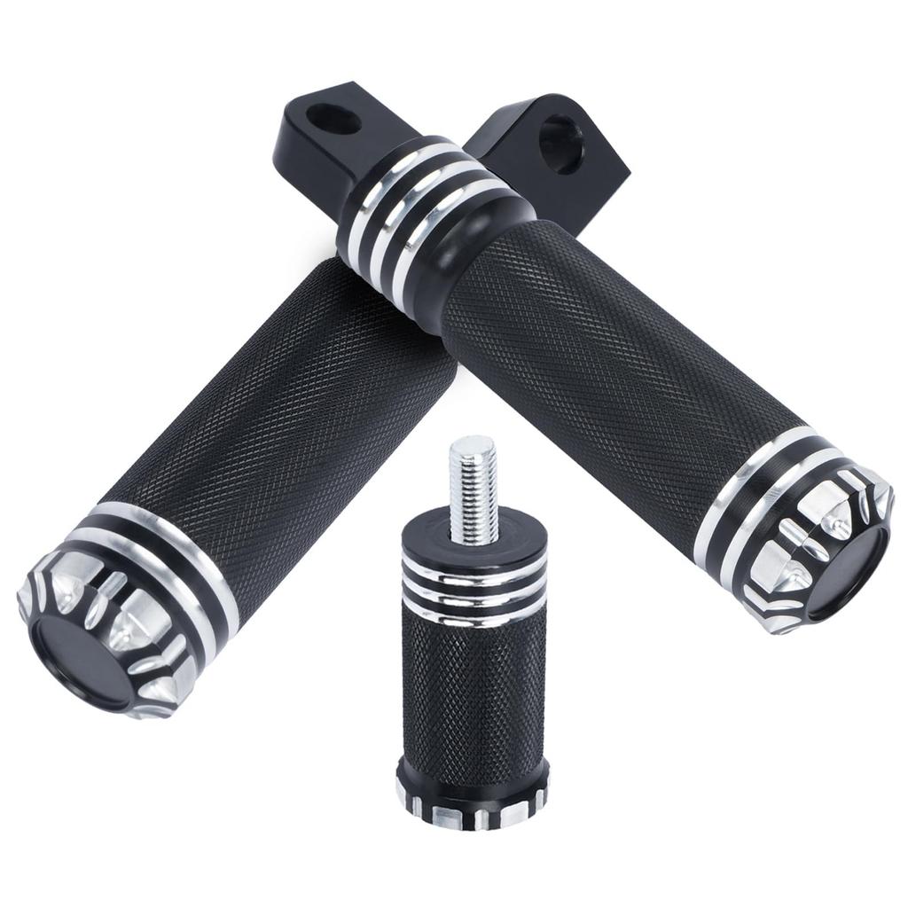 aleawol Motorcycle Step CNC Motorcycle Foot Pegs Left and Right Set with Shifter Pegs