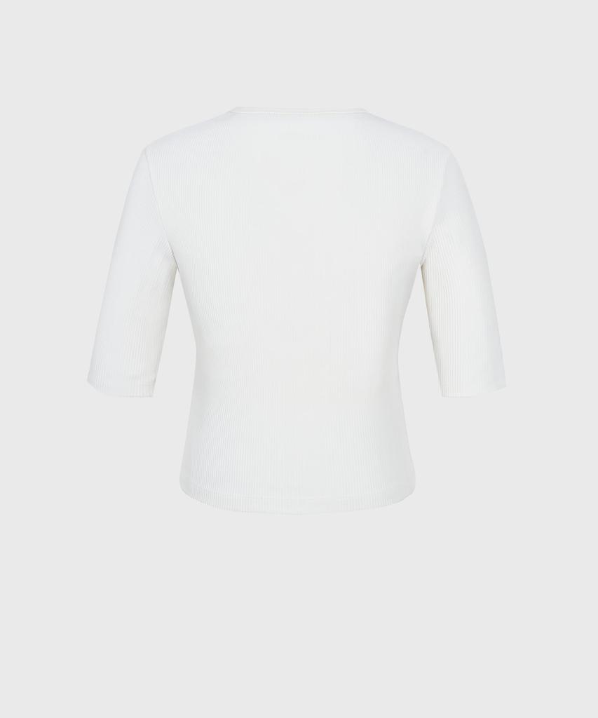 DUVETICA Ola Crop (Light Ivory) (Women'S Short Sleeve T-Shirt)