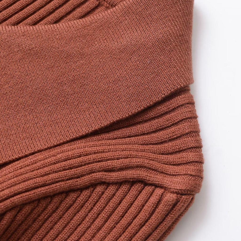 2025 Jarní Dámská Móda Slim Pletené Tričko s POLO Límcem