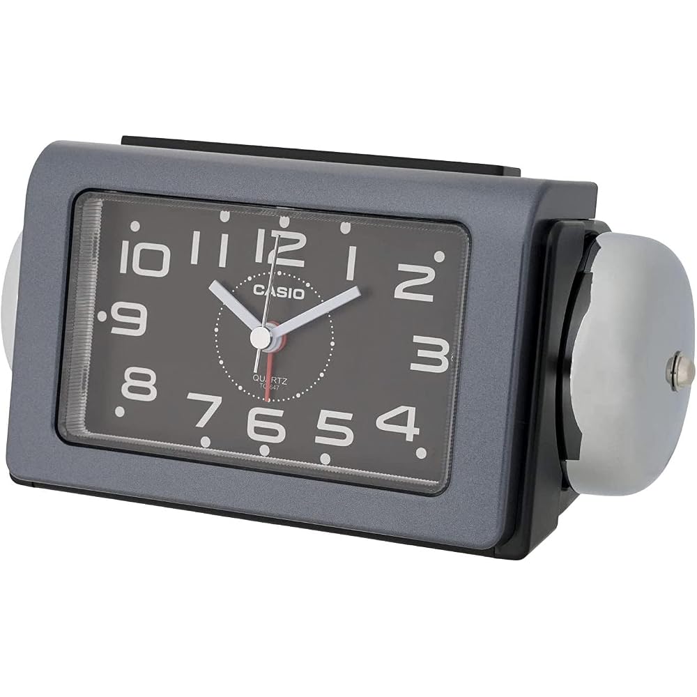 CASIO Alarm Clock, Loud Alarm Clock, Bell, Black, Analog, Sleep Buster, Snooze, Light, TQ-647-1JF