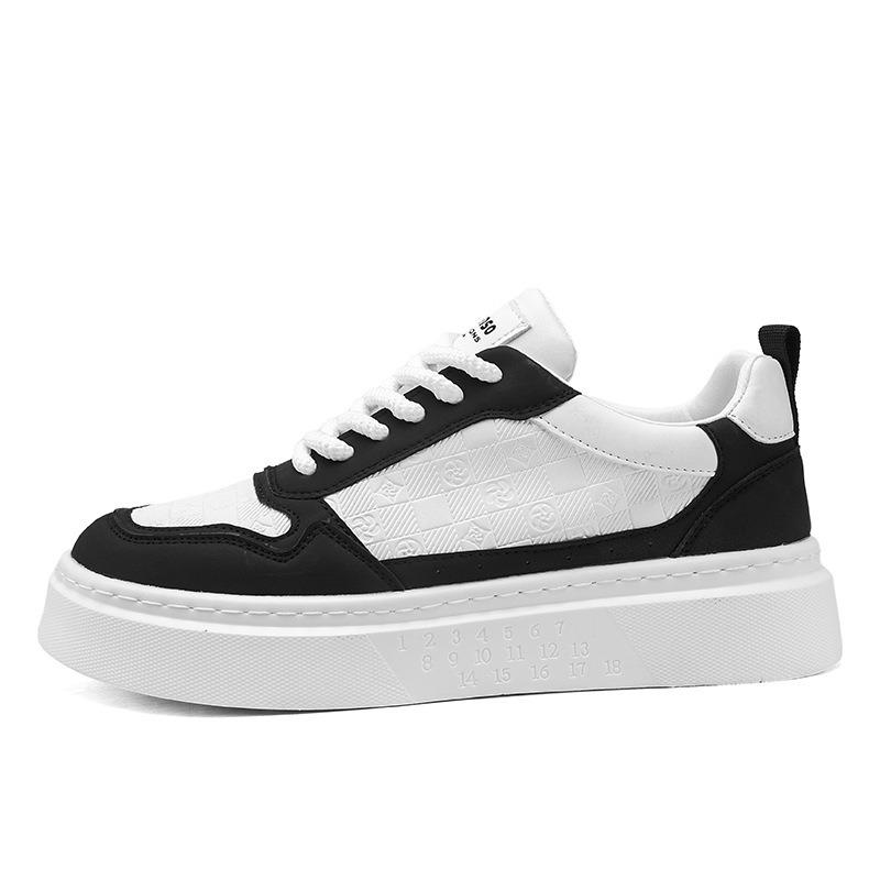 Trendy Versatile Little White Shoes Men's Spring New Board Shoes Student Sports Shoes Lightweight Lace-up Casual Shoes
